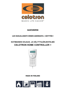 Celotron Home Controller 2013 PIKAOHJE