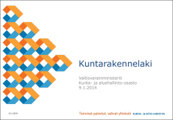 Kuntarakennelaki - Ministry of Finance