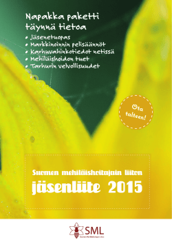 SMLjäsenliite aukeamat(1).pdf - Suomen Mehiläishoitajain Liitto