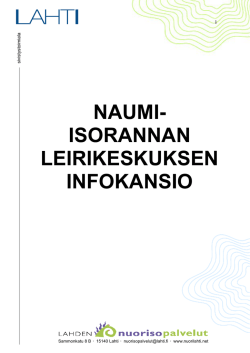 Naumi-Isorannan leirikeskuksen infokansio