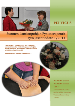 Jäsentiedote 1/2014 - Suomen Lantionpohjan Fysioterapeutit ry