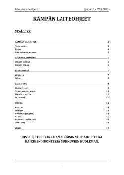 Laitteiden käyttöohjeet (pdf)