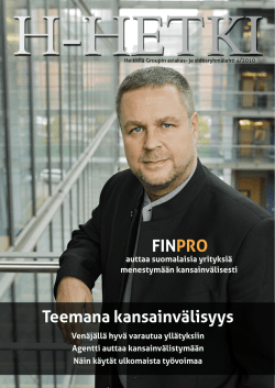 Teemana kansainvälisyys FINPRO - Asianajotoimisto Heikkilä & Co