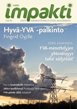 Impakti 1/2011 – Lehti ympäristövaikutusten arvioinnista