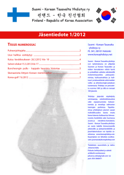 Jäsentiedote 1/2012 (.pdf) - Suomi