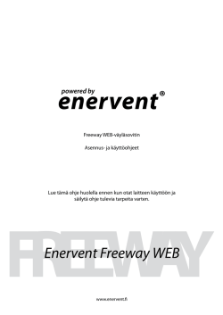 Enervent Freeway WEB - käyttö