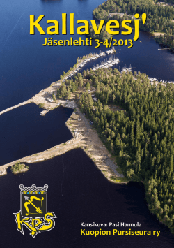 Jäsenlehti 3-4/2013 - Kuopion Pursiseura ry