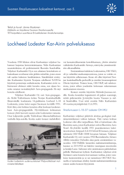 Lockheed Lodestar Kar-Airin palveluksessa