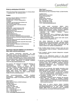 Ehdot ja edellytykset 2014/2015 Sisältö Ennenkuin hakeudut