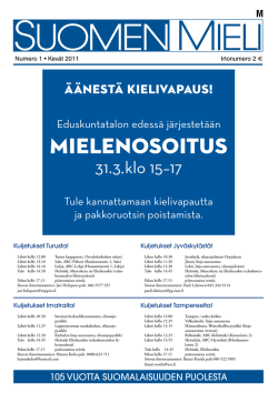 Suomen Mieli 1 / 2011 - Suomalaisuuden Liitto