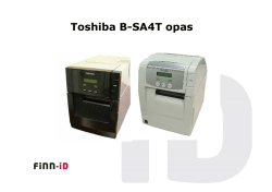 Toshiba B-SA4T opas - Finn-ID