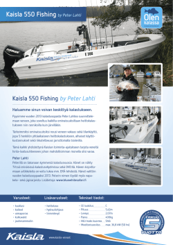 Kaisla 550 Fishing by Peter Lahti - Esite (PDF)