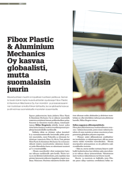 Fibox Plastic & Aluminium Mechanics Oy kasvaa globaalisti, mutta