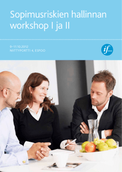 Sopimusriskien hallinnan workshop I ja II - if