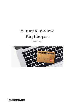 Eurocard e-view Käyttöopas
