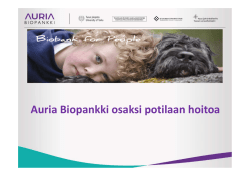 Auria Biopankki osaksi potilaan hoitoa