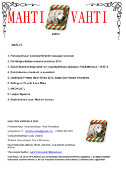 MahtiVahti 2/2013 - Maremmano-abruzzese Club of Finland