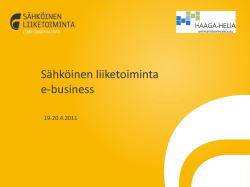 Sähköinen liiketoiminta e-business - Sähköinen Liiketoiminta Suomi