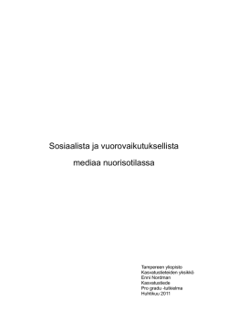 Sosiaalista ja vuorovaikutuksellista mediaa