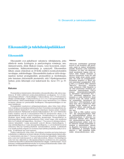 Eikosanoidit ja tulehduskipul&auml;&auml;kkeet