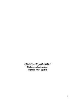 Genzo Royal 66BT VHF ohje
