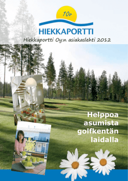 Hiekkaportti Oy:n asiakaslehti 2012