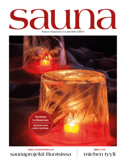Sauna-lehti 4/2013 - Suomen Saunaseura ry