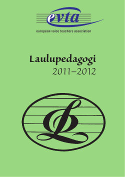 Laulupedagogi 2011-2012