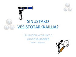 Omatoiminen tarkkailu.pdf - Hulauden vesistöalueen kunnostushanke