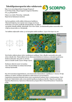 Jatkuvan kuvan tekeminen kankaalle ja tietoja tulostuksesta pdf