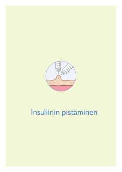 insuliinikynäneuloista sekä insuliinin pistämisestä.