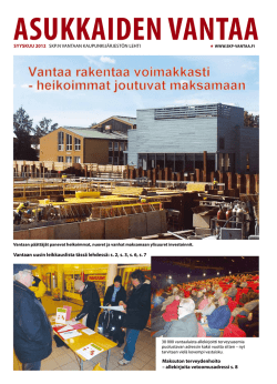 Asukkaiden Vantaa syyskuu 2012 - SKP:n Vantaan kaupunkijärjestö ry