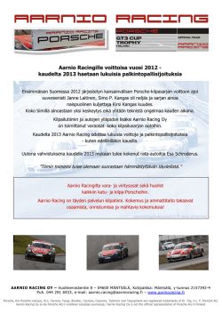 Aarnio Racing tiimiesittely 2013