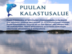 Puulan kalastusalueen puheenvuoro, Kalevi Puukko, hallituksen pj