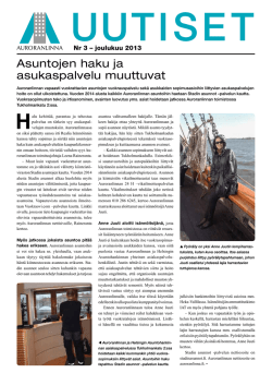 Auroranlinna Uutiset 3 / 2013