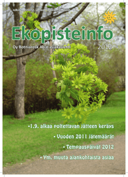 Ekopisteinfo 2012