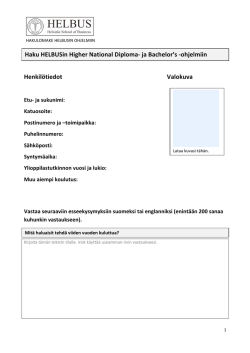 Hakulomake-2014 pdf wordi pohja