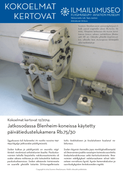 Lataa pdf (2,93 mt) - Suomen Ilmailumuseo