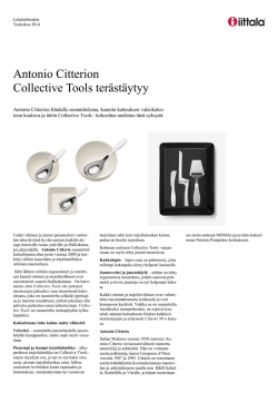 Antonio Citterion Collective Tools terästäytyy