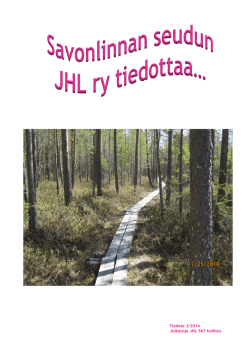 Tiedote 3 2014.pdf - Savonlinnan seudun JHL ry