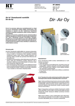 Air-In® Kameleontti venttiilit RT-kortti - Dir