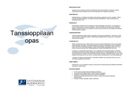 Tanssioppilaan opas (pdf) - Savonlinnan musiikkiopisto