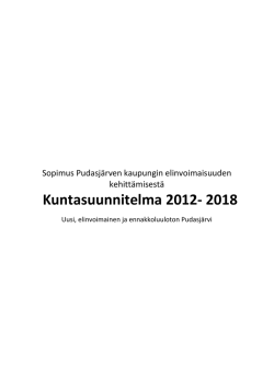 Kuntasuunnitelma 2012- 2018