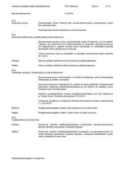 Seurakuntaneuvoston poytakirja 4.2.2015