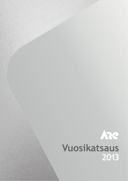 Vuosikatsaus 2013 (pdf) - ARE