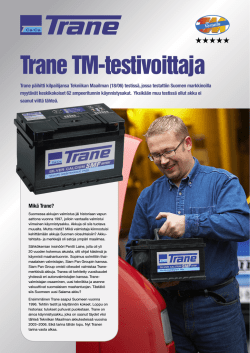 Trane TM-testivoittaja - PJP