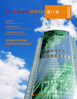 Energiainfo 2/2012 Fingridillä mittava
