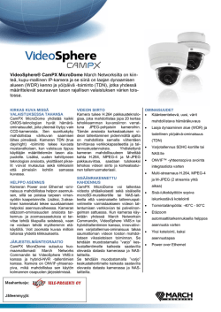 VideoSphere® CamPX MicroDome March Networksilta on kiin