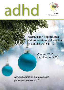 ADHD-lehti 4/2014 - ADHD
