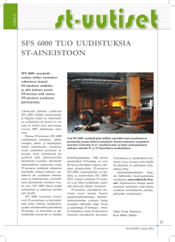 SFS 6000 Tuo uudiSTukSia ST-aineiSToon